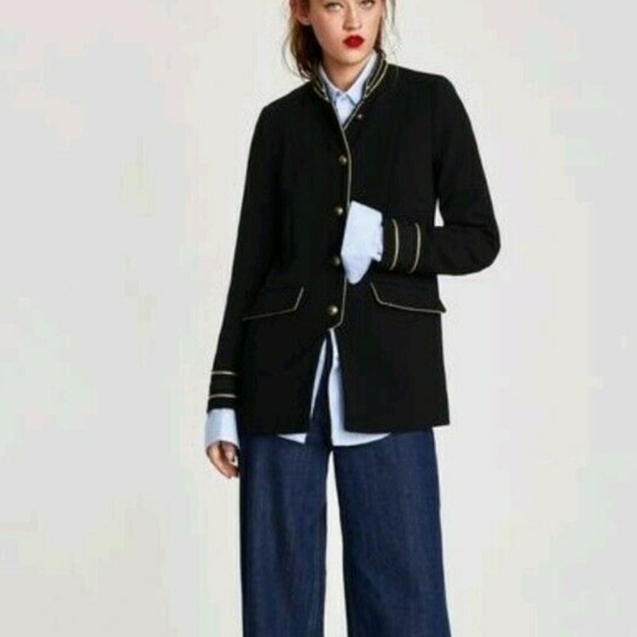 Zara Jackets & Coats Zara Military Style Blazer Jacket Black Poshmark